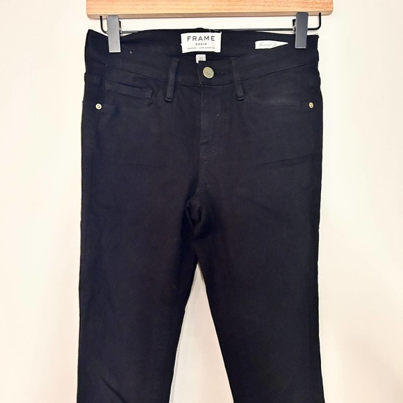 FRAME Forever Karlie Tall Skinny Jean 25 0 Black 35" Inseam Long - Picture 9 of 9